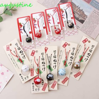 Augustine จี้กระดิ่ง Daruma สีแดง สไตล์ญี่ปุ่น สําหรับตกแต่งกระเป๋า DIY