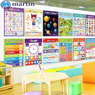 Martin โปสเตอร์ เกมเสริมการเรียนรู้เด็กก่อนวัยเรียน สําหรับตกแต่งผนัง ห้องเรียน