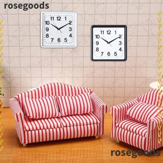 Rosegoods1 โมเดลนาฬิกาแขวนผนัง เฟอร์นิเจอร์ สําหรับตกแต่งบ้านตุ๊กตา 1:12