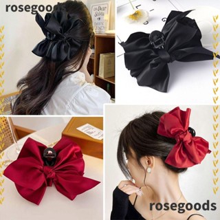 Rosegoods1 กิ๊บติดผมแฟชั่น รูปผีเสื้อ ประดับโบว์ ขนาดใหญ่