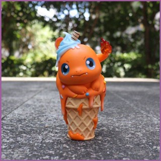 Sq2 โมเดลฟิกเกอร์ รูป Pokemon Ice Cream Cone Charmander ของเล่นสําหรับเด็ก