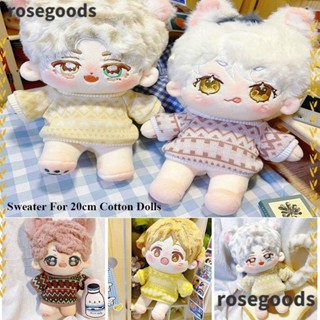 Rosegoods1 เสื้อกันหนาว มีฮู้ด แฮนด์เมด สําหรับตุ๊กตา 1/12BJD 20 ซม.