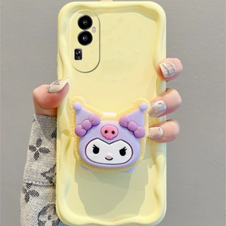 พร้อมส่ง เคสโทรศัพท์มือถือ ซิลิโคนนิ่ม ปิดด้านหลัง ลายการ์ตูน สีมาการอง พร้อมกระจกขาตั้ง สําหรับ OPPO Reno10 Pro+ Reno8 T Reno8 Z Pro Reno7 Z Pro 5G เคส Phone Case