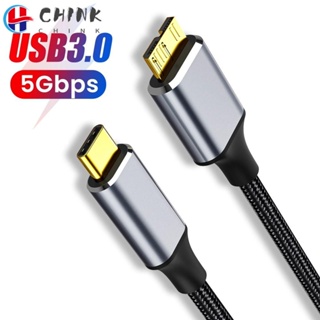 Chink สายซิงค์ข้อมูล USB C เป็น Micro B 3.0 ความเร็วสูง 5Gbps สําหรับแล็ปท็อป คอมพิวเตอร์