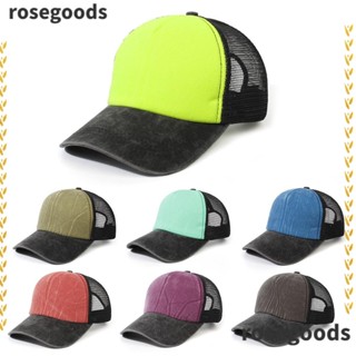 Rosegoods1 หมวกเบสบอล หมวกแก๊ป ตาข่าย สไตล์ฮิปฮอป