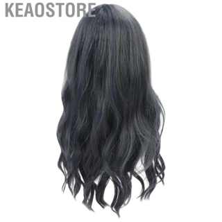 Keaostore Wavy Bang Wig Synthetic Curly Fluffy Hair Cosplay For Women