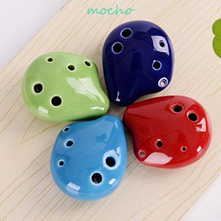 Mocho Ocarina เครื่องดนตรีโซปราโน 6 หลุม ขนาดเล็ก ของเล่นเสริมการเรียนรู้เด็ก