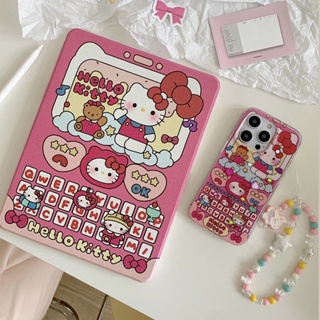 เคสอะคริลิคแข็ง ลายคิตตี้ สําหรับ IPad Mini6 IPad5 6 7 8 9 Air Air1 Air2 Air3 Air4 Air5 10.9 นิ้ว Pro10.5 Pro11 Pro12.9 2018 2020 2021 2022