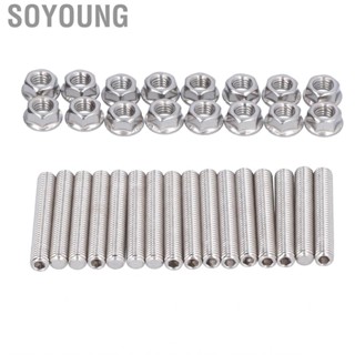 Soyoung Exhaust Manifold Stud  304 Stainless Steel N811313S431 Sturdy Heavy Duty for Car