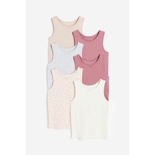 H&amp;M  Girl 6-pack picot-trimmed vest tops 1180184_1