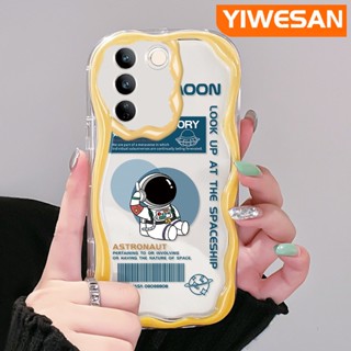 เคสโทรศัพท์มือถือแบบนิ่ม ใส ลายนักบินอวกาศ อวกาศ สีครีม หลากสี สําหรับ vivo V27 Pro 5G V27E 5G S16 Pro 5G S16E 5G