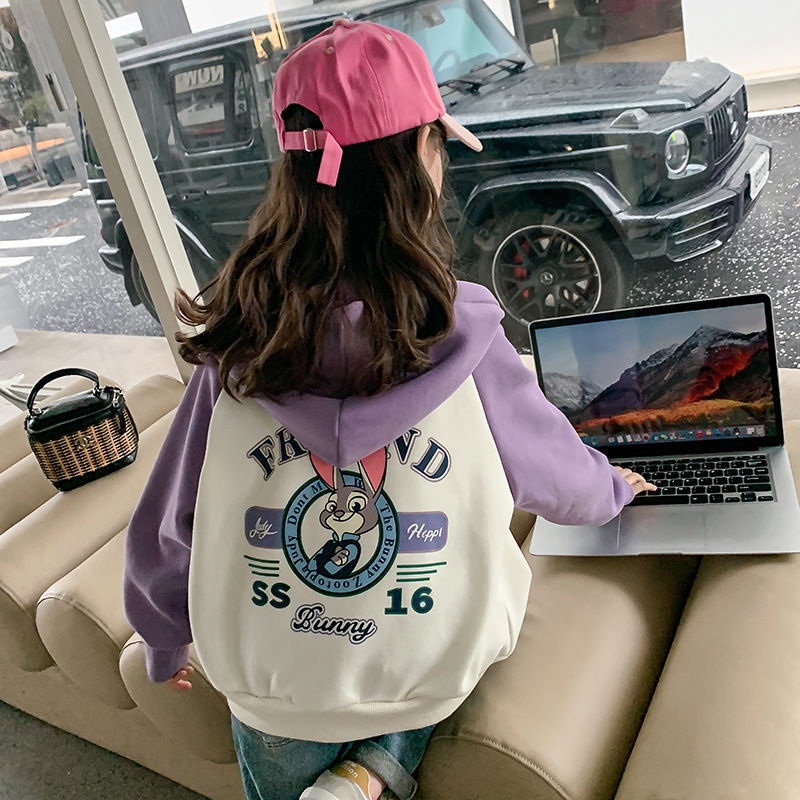 [ML] เสื้อแจ็กเก็ตกันหนาว มีฮู้ด ขนาดใหญ่ 110-160 ซม. แฟชั่นฤดูใบไม้ร่วง สําหรับเด็กผู้หญิง