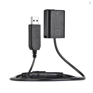 Xiaomiyoupin) Andoer NP-FW50 แบตเตอรี่ดัมมี่ และพาวเวอร์แบงค์ DC (5V 2A) สายอะแดปเตอร์ USB แบบเปลี่ยน สําหรับ AC-PW20 NEX-3 5 6 7 Series A33 A37 A35 A55 a7 a7R a7II A6000 A6300 ขายดี 1