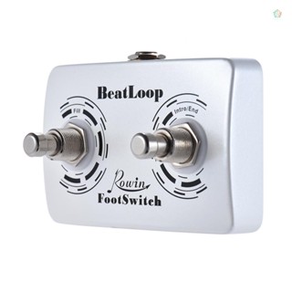 Audioworld Rowin BeatLoop แป้นเหยียบสวิตช์เท้า แบบคู่ พร้อมสายเคเบิล 6.35 มม. สําหรับ Rowin BEAT LOOP