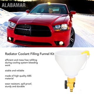 ALABAMAR หม้อน้ำเครื่องยนต์ Coolant Filling Funnel Kit Spill Proof Cooling System with 31 35 40 42 45mm Adapter