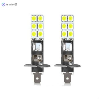 Jen หลอดไฟตัดหมอก Led 6000K 600LM H1-12SMD-5050 ความสว่างสูง สําหรับรถยนต์ 1 คู่