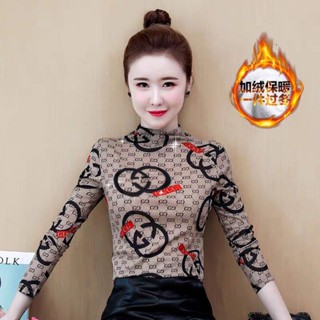 เสื้อเบลาส์ท็อปส์ เข้ารูป ผ้ายืด แฟชั่นสําหรับผู้หญิง
