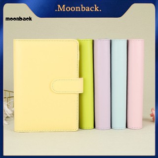 &lt;moonback&gt; สมุดโน้ตบุ๊ก ปกหนังเทียม 6 ห่วง ขนาด A5 A6 สันห่วง 6 ห่วง พกพาง่าย พร้อมหน้ากระดาษ ถอดออกได้ สําหรับสํานักงาน โรงเรียน