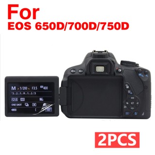 2 ชิ้นเหมาะสำหรับ For Canon EOS 650D/700D/750D กล้องฟิล์มป้องกันหน้าจอฟิล์มกระจกนิรภัย