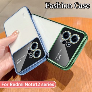 เคสโทรศัพท์มือถือแบบนิ่ม ใส กันกระแทก กันรอยกล้อง ทนทาน แฟชั่น สําหรับ Redmi Note12 Pro + Note12S 2023 hp Redmy Not 12S Note 12 Turbo Pro Plus 4G 5G