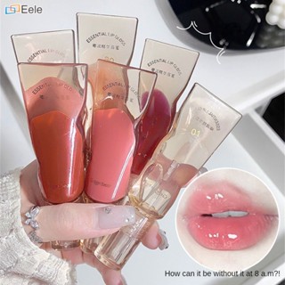 Gegebear Du Run Essence Lip Honey Lip Oil Water Gloss Mirror Lip Glaze Transparent Glass ลิปกลอสให้ความชุ่มชื้น ↑Eele