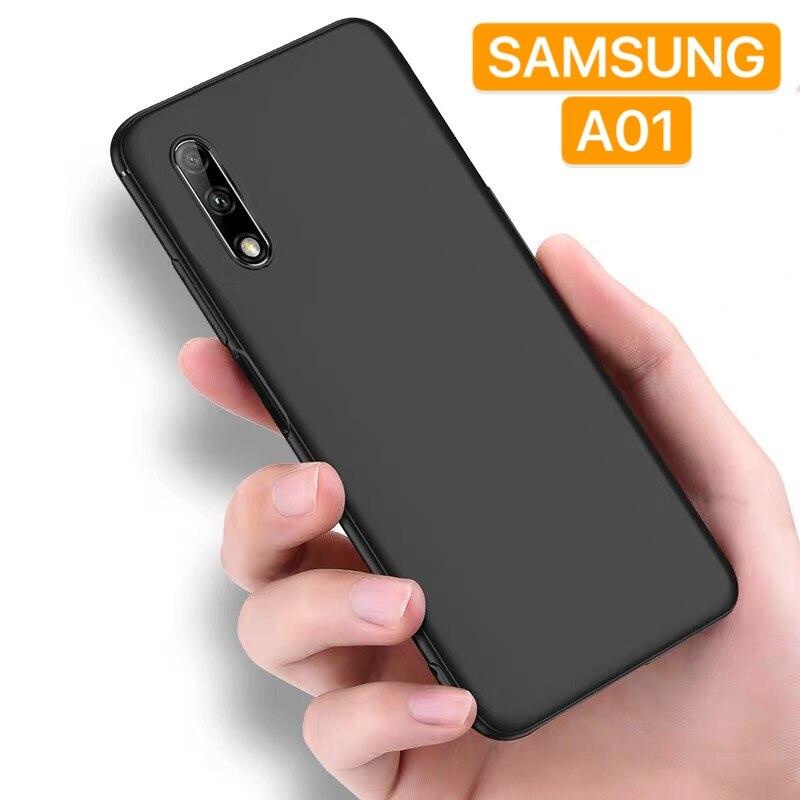 เคส Samsung galaxy A01 สำหรับซัมซุง ซิลิโคนสีดำ กันกระแทก นิ่ม TPU Case