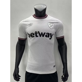 [Player Version] 2324 ใหม่ เสื้อกีฬาแขนสั้น ลายทีมชาติฟุตบอล West Ham United ชุดเยือน สีขาว คุณภาพสูง AAA+