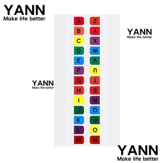 Yann1 แท็บดัชนี แบบใส มีกาวในตัว ลายตัวอักษร A-Z หลากสี สําหรับพจนานุกรมหนังสือ 208 ชิ้น