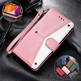 เคสโทรศัพท์หนัง แบบฝาพับแม่เหล็ก พร้อมช่องใส่บัตร และสายคล้อง สําหรับ Xiaomi POCO C55 M5 X5 F5 Redmi 11A Note 11R K60 Pro