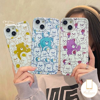 เคสโทรศัพท์มือถือแบบนิ่ม กันกระแทก ลายการ์ตูนหมีน่ารัก สีรุ้ง สําหรับ Redmi 10C 9 10 A1 9C NFC 12C 9A 10A 9T A2 Redmi Note 11 10 11s 10s 9 8 10 PRO MAX POCO F4