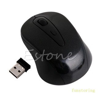 Fun เมาส์ออปติคอลไร้สาย 2 4G รับสัญญาณ USB สําหรับ PC แล็ปท็อป โน้ตบุ๊ก