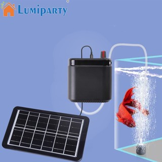 Lumiparty เครื่องปั๊มออกซิเจนพลังงานแสงอาทิตย์ ความจุขนาดใหญ่ ชาร์จ Usb สําหรับตู้ปลา