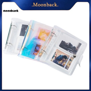 &lt;moonback&gt; อัลบั้มรูป ขนาดเล็ก แบบพกพา กันฝุ่น น้ําหนักเบา สําหรับใส่บัตร ของขวัญ