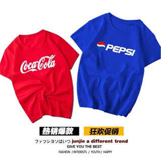 (Spot) Coca-Cola magkasanib na T-shirt na naka-short na Coca Cola Pepsi na damit ang mga lalaki aXL)_03