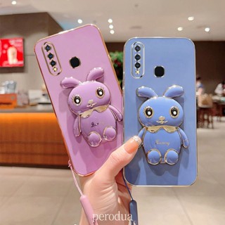 Cod เคสโทรศัพท์มือถือแบบนิ่ม ลายกระต่ายน่ารัก พร้อมที่ตั้งวาง พับได้ สําหรับ Vivo 1915 1901 1902 1903 1904 1906 1916 1928 1940 1933 1919 1938 1935