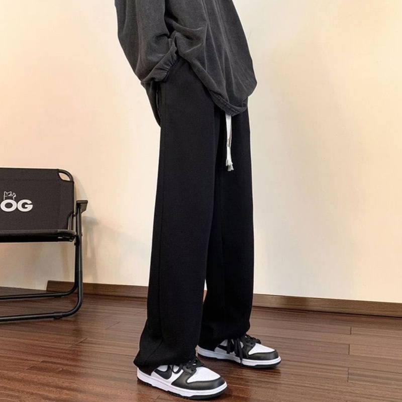 กางเกงกีฬาขายาวลําลอง ทรงหลวม ขนาดใหญ่ เข้ากับทุกการแต่งกาย สไตล์เกาหลี สําหรับผู้ชาย ไซซ์ M - 8XL