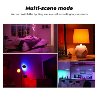 Tuya หลอดไฟ RGB+2700-6500 ขั้ว E27 Zigbee เปิดปิด เปลี่ยนสี ตั้งเวลา ปรับความสว่างผ่านแอป รองรับ Google Home, Alexa
