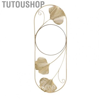 Tutoushop Metal Leaf Wall Mirror Fade Resistant Artistic Modern Decorative Mirror