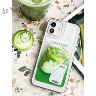 เคสป้องกันโทรศัพท์มือถือ ลายมัทฉะ กันกระแทก สําหรับ Iphone 13 12promax 11 xs xr