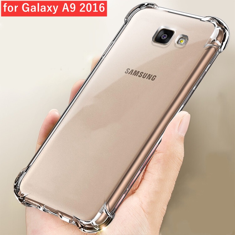 สําหรับ Samsung Galaxy A9 Pro 2016 Duos ยืดหยุ่น ยางนุ่ม คริสตัลใส บาง ป้องกัน เจลลี่ พร้อมเสริม กันกระแทกมุม กันชน เคสโทรศัพท์ใส