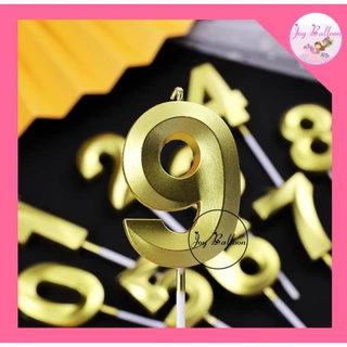 เทียนตัวเลข 0-9 สีทอง ขนาดสูง 4.8 cm เทียนวันเกิด เทียน Happy Birthday เทียนปักเค้ก (ส่งเร็วจากกรุงเทพ) เทียนอายุ