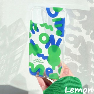 【 Lemon 】เคสโทรศัพท์มือถือ ซิลิโคนนิ่ม TPU ใส ลายกราฟฟิตี้ภาษาอังกฤษ สําหรับ iPhone 7 8 7plus 8plus 11 12 X XS XR XSMAX 11promax 12promax 11promax 13 13pro 13promax 13 13promax