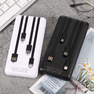 แบตสำรอง Power Bank 30000 mAh รุ่น E30 แถมซองกันน้ำ มี สายชาร์จ ในตัว4ห้ว พาวเวอร์แบงค์ พกพา สะดวก