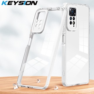 Keysion เคสโทรศัพท์มือถือ TPU PC แบบใส กันกระแทก สําหรับ Redmi Note 11 Pro 5G Xiaomi Redmi Note 11 11S