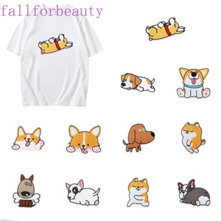 Fallforbeauty แผ่นแพทช์สติกเกอร์ ปักลาย สําหรับซ่อมแซมเสื้อผ้า แจ็กเก็ตยีน DIY