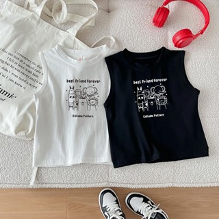 พร้อมส่ง ขายดี เสื้อยืดแขนกุด ผ้าฝ้ายแท้ ขนาดเล็ก สไตล์เกาหลี ญี่ปุ่น แฟชั่นฤดูร้อน สําหรับเด็กผู้ชาย และเด็กผู้หญิง 2023