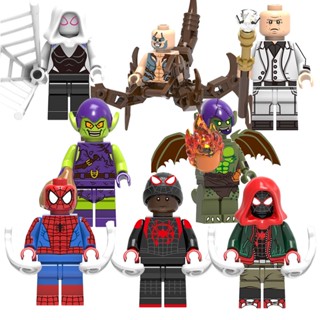 ฟิกเกอร์ Spider Hero Green Devil Scorpion Kingpin Gwen ขนาดเล็ก ของขวัญ ของเล่นสําหรับเด็ก