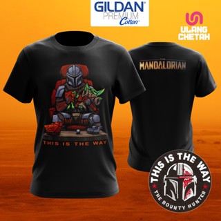 เสื้อยืดผ้าฝ้ายพิมพ์ลายแฟชั่น Gildan เสื้อยืดผ้าฝ้าย พิมพ์ลาย The Mandalorian Star Wars D11 สําหรับผู้ชาย และผู้หญิง