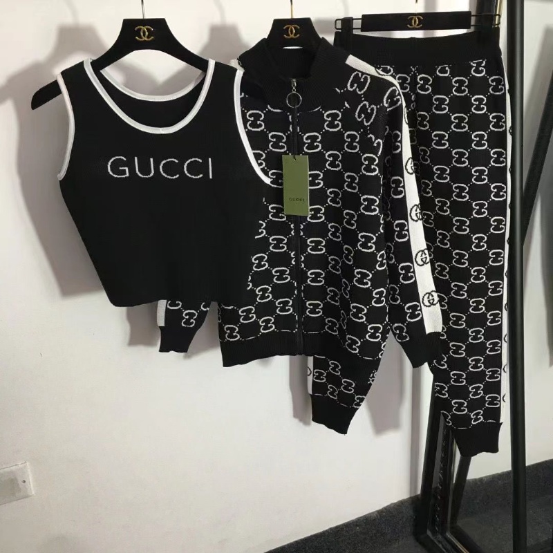 เสื้อคาร์ดิแกน คอกลม ผ้าถัก แต่งซิป พิมพ์ลายตัวอักษร และเสื้อกล้าม ทรงสลิม และกางเกงเอวยางยืด แฟชั่นฤดูใบไม้ผลิ และฤดูใบไม้ร่วง สําหรับผู้หญิง