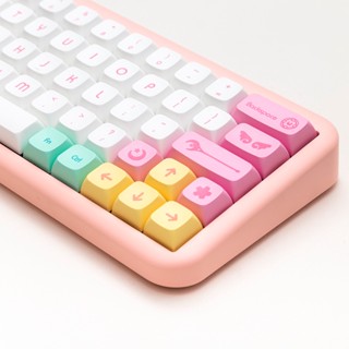 Magical Girl ปุ่มกดคีย์บอร์ด XDA PBT ลายอนิเมะน่ารัก สีชมพู สําหรับ 66 68 64 84 87 980 rk